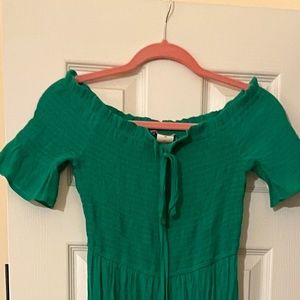 Green Wide Leg Linen Jumper